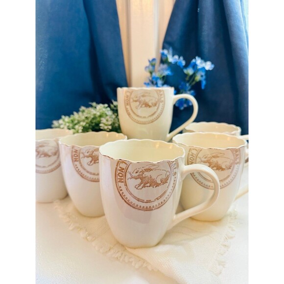 Stokes Embossed Bunny Coffee Mugs - Picture 10 of 12